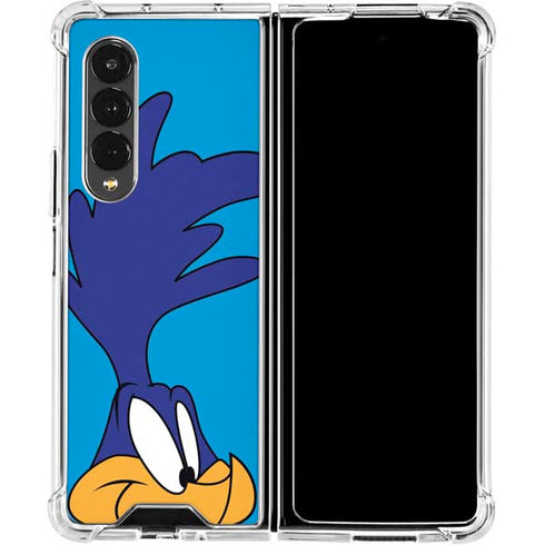 Looney Tunes Road Runner Zoomed In Galaxy Z Fold4 5G Clear Case