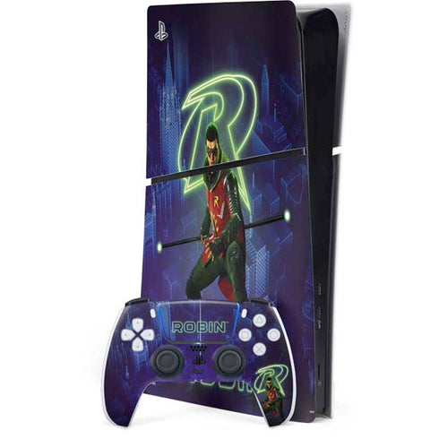 DC Comics Gotham Knights Robin PS5 Slim Digital Edition Console Skin