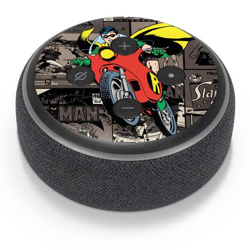 DC Comics Robin Vintage Action pose pattern Amazon Echo Dot Skin