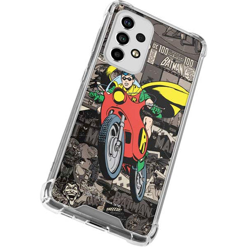 DC Comics Robin Vintage Action pose pattern Galaxy A53 5G Clear Case