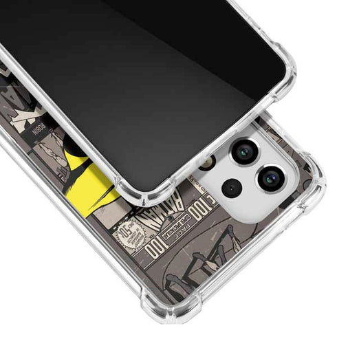 DC Comics Robin Vintage Action pose pattern Galaxy A53 5G Clear Case