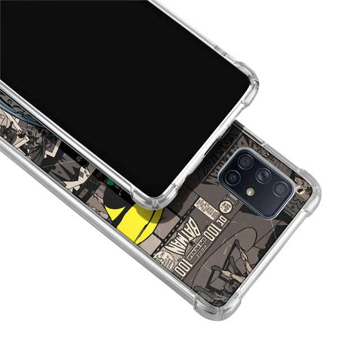 DC Comics Robin Vintage Action pose pattern Galaxy A71 5G Clear Case