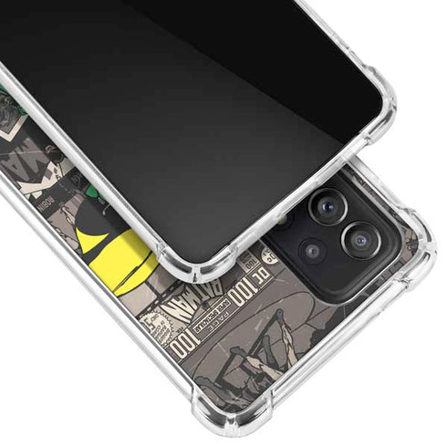 DC Comics Robin Vintage Action pose pattern Galaxy A72 5G Clear Case