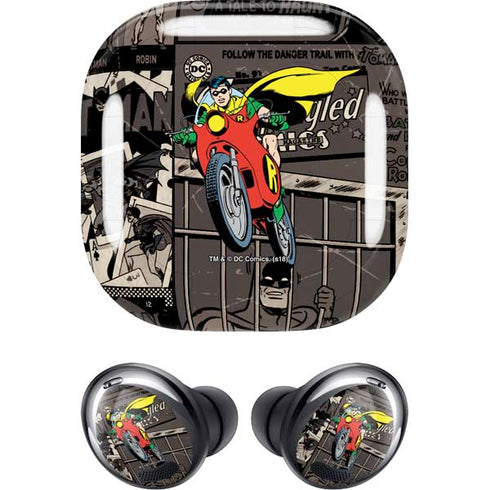 DC Comics Robin Vintage Action pose pattern Galaxy Buds Pro Skin