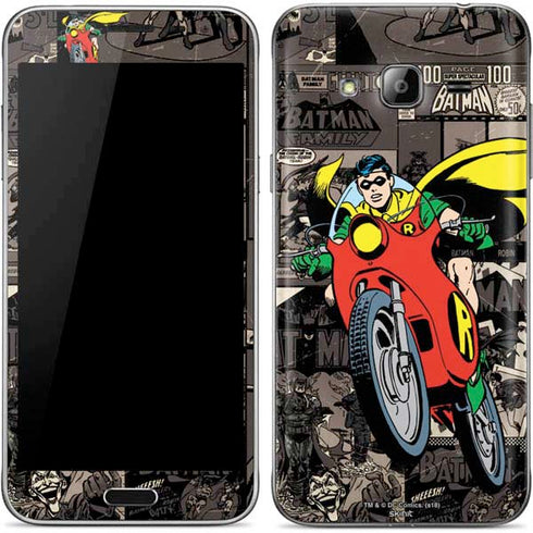DC Comics Robin Vintage Action pose pattern Galaxy J3 Skin