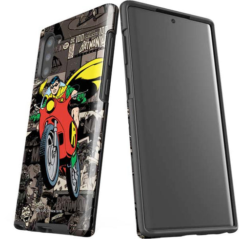 DC Comics Robin Vintage Action pose pattern Galaxy Note 10 Pro Case