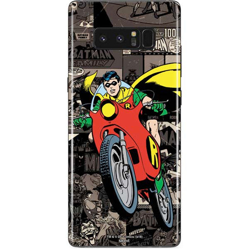 DC Comics Robin Vintage Action pose pattern Galaxy Note 8 Skin
