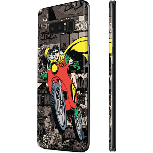 DC Comics Robin Vintage Action pose pattern Galaxy Note 8 Skin
