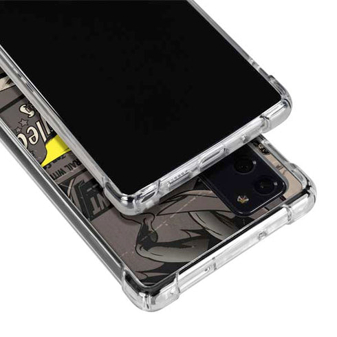 DC Comics Robin Vintage Action pose pattern Galaxy Note20 5G Clear Case
