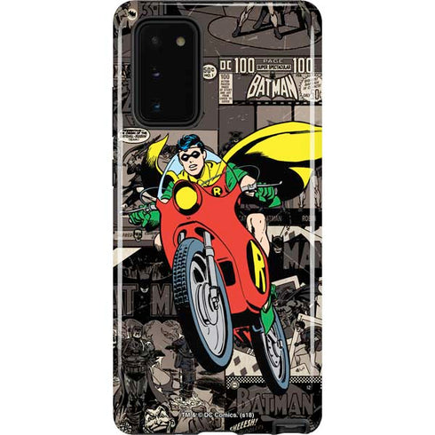 DC Comics Robin Vintage Action pose pattern Galaxy Note20 5G Pro Case