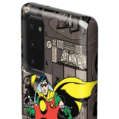 DC Comics Robin Vintage Action pose pattern Galaxy Note20 5G Pro Case