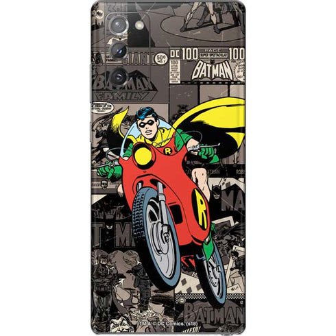 DC Comics Robin Vintage Action pose pattern Galaxy Note20 5G Skin