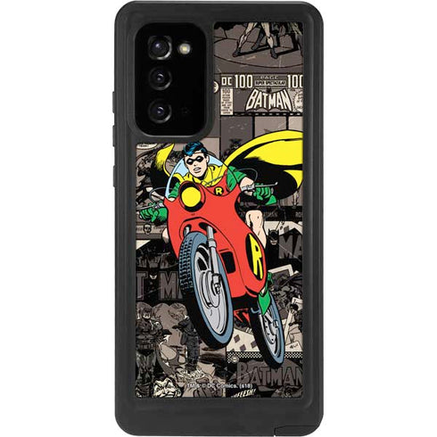 DC Comics Robin Vintage Action pose pattern Galaxy Note20 5G Waterproof Case