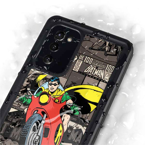 DC Comics Robin Vintage Action pose pattern Galaxy Note20 5G Waterproof Case