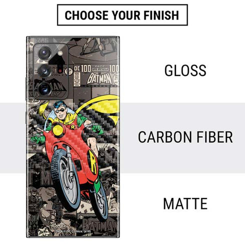 DC Comics Robin Vintage Action pose pattern Galaxy Note20 Ultra 5G Skin