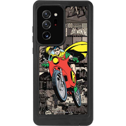 DC Comics Robin Vintage Action pose pattern Galaxy Note20 Ultra 5G Waterproof Case