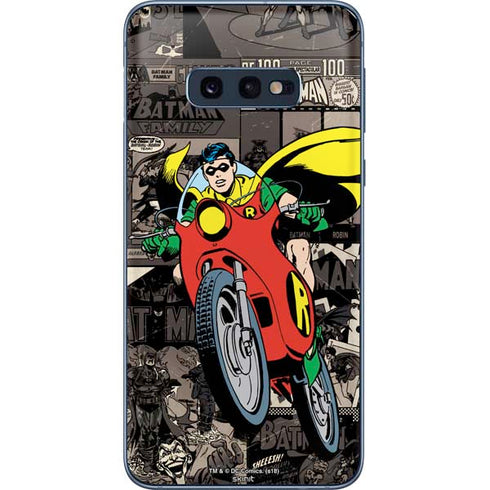 DC Comics Robin Vintage Action pose pattern Galaxy S10e Skin