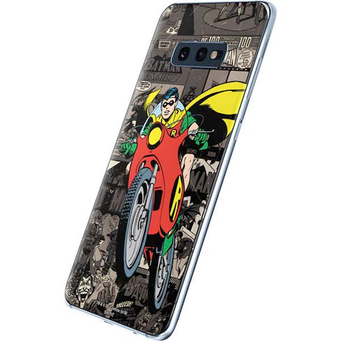 DC Comics Robin Vintage Action pose pattern Galaxy S10e Skin