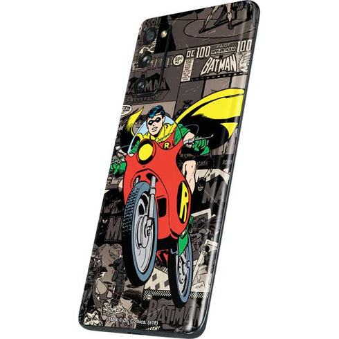 DC Comics Robin Vintage Action pose pattern Galaxy S20 Fan Edition Skin