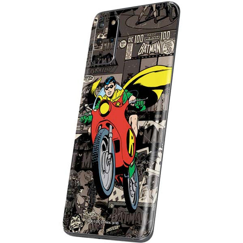 DC Comics Robin Vintage Action pose pattern Galaxy S20 Plus Skin
