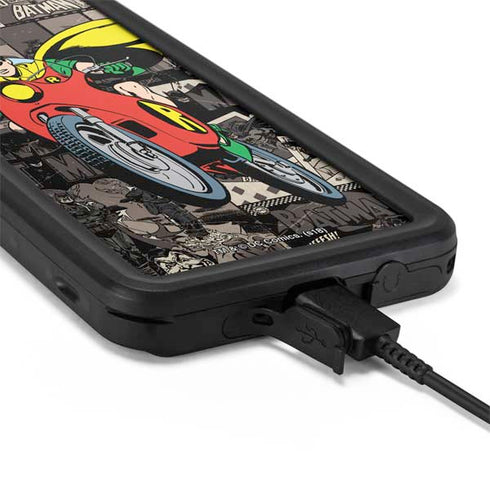 DC Comics Robin Vintage Action pose pattern Galaxy S20 Plus Waterproof Case