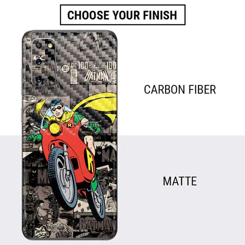 DC Comics Robin Vintage Action pose pattern Galaxy S20 Skin