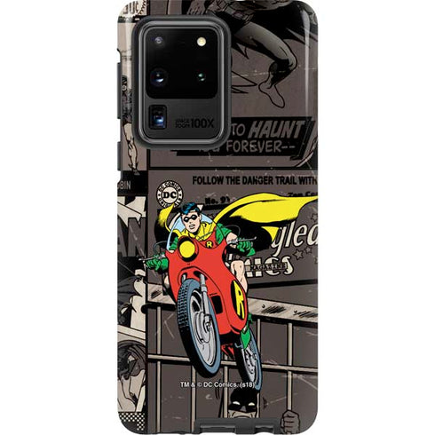 DC Comics Robin Vintage Action pose pattern Galaxy S20 Ultra 5G Pro Case