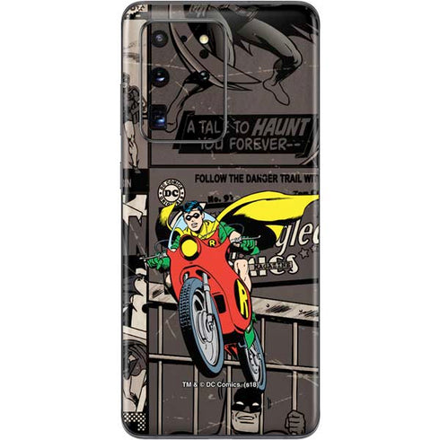 DC Comics Robin Vintage Action pose pattern Galaxy S20 Ultra 5G Skin