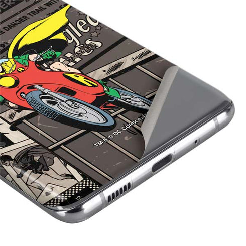 DC Comics Robin Vintage Action pose pattern Galaxy S20 Ultra 5G Skin