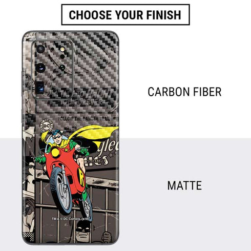 DC Comics Robin Vintage Action pose pattern Galaxy S20 Ultra 5G Skin
