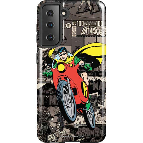 DC Comics Robin Vintage Action pose pattern Galaxy S21 5G Pro Case