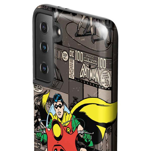 DC Comics Robin Vintage Action pose pattern Galaxy S21 FE Pro Case