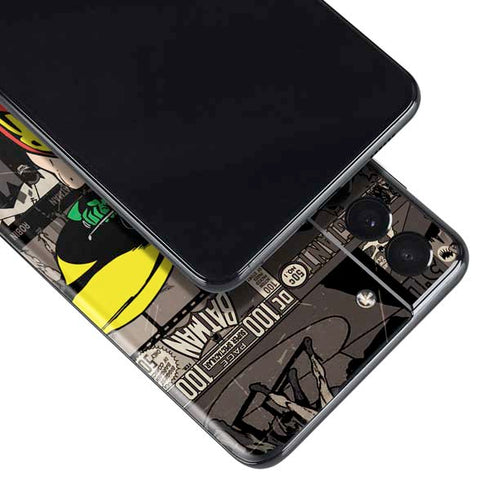 DC Comics Robin Vintage Action pose pattern Galaxy S21 Plus 5G Skin