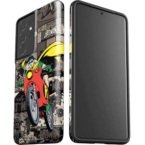 DC Comics Robin Vintage Action pose pattern Galaxy S21 Ultra 5G Pro Case
