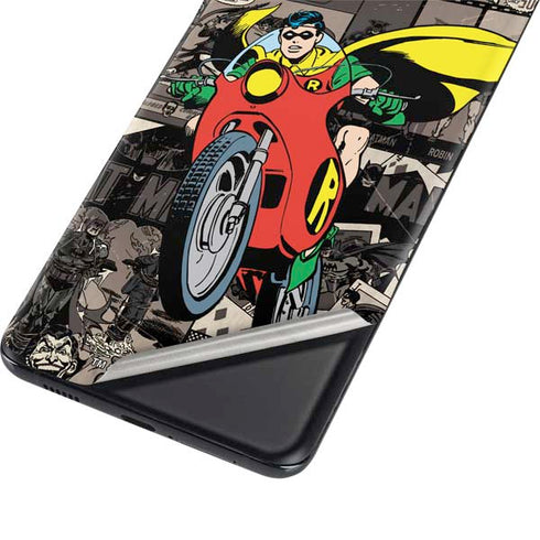 DC Comics Robin Vintage Action pose pattern Galaxy S21 Ultra 5G Skin
