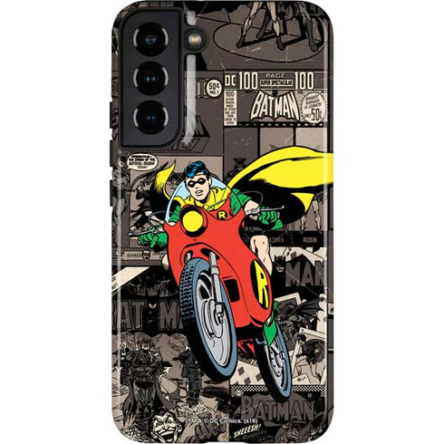 DC Comics Robin Vintage Action pose pattern Galaxy S22 Plus Pro Case