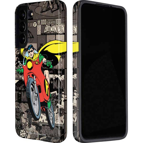 DC Comics Robin Vintage Action pose pattern Galaxy S22 Plus Pro Case