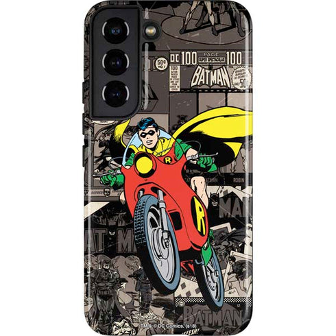 DC Comics Robin Vintage Action pose pattern Galaxy S22 Pro Case