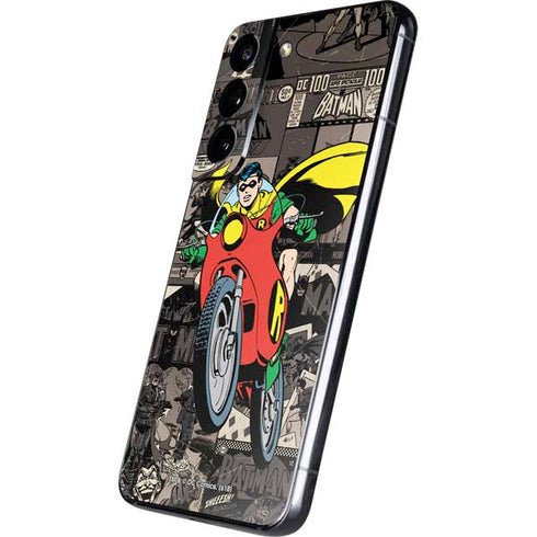DC Comics Robin Vintage Action pose pattern Galaxy S22 Skin
