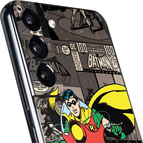 DC Comics Robin Vintage Action pose pattern Galaxy S22 Skin