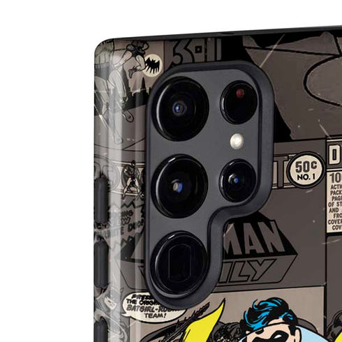 DC Comics Robin Vintage Action pose pattern Galaxy S22 Ultra Pro Case
