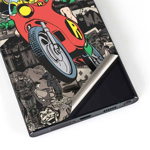 DC Comics Robin Vintage Action pose pattern Galaxy S22 Ultra Skin