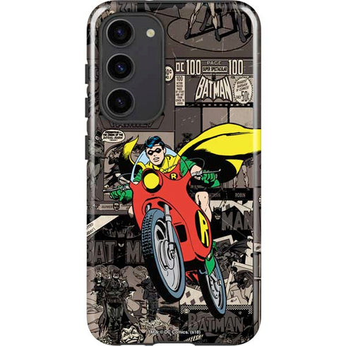 DC Comics Robin Vintage Action pose pattern Galaxy S23 Plus Pro Case