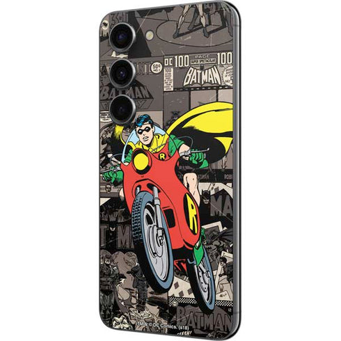 DC Comics Robin Vintage Action pose pattern Galaxy S23 Skin
