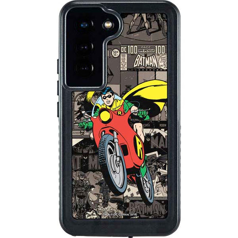 DC Comics Robin Vintage Action pose pattern Galaxy S23 Waterproof Case