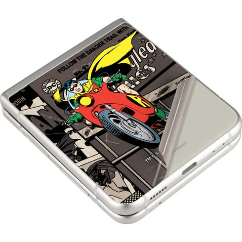DC Comics Robin Vintage Action pose pattern Galaxy Z Flip3 5G Skin