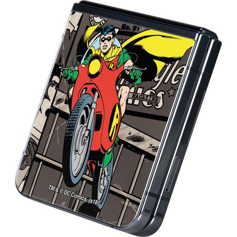 DC Comics Robin Vintage Action pose pattern Galaxy Z Flip5 5G Skin