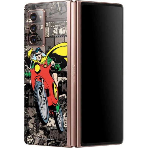 DC Comics Robin Vintage Action pose pattern Galaxy Z Fold2 5G Skin