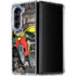 DC Comics Robin Vintage Action pose pattern Galaxy Z Fold5 5G Clear Case