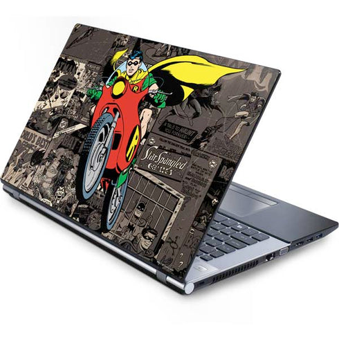DC Comics Robin Vintage Action pose pattern Generic Laptop Skin